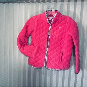 Lilly Pulitzer pink fleece jacket girls size 12